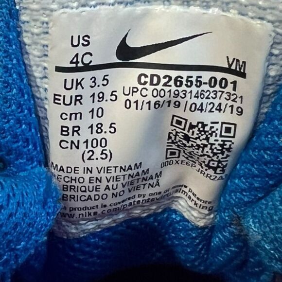 Nike Air Max 270 React Toddler 4C Sneakers Black Pink Blue Rare Colorway - Picture 3 of 8